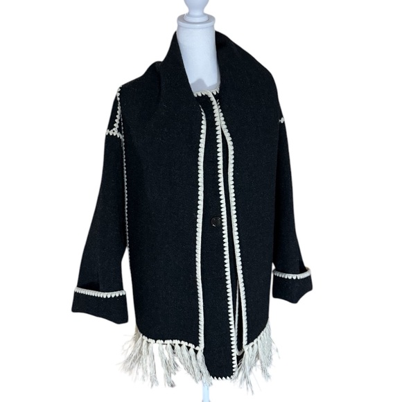 TOTEME Embroidered Scarf Jacket, Size 40 - Picture 8 of 15